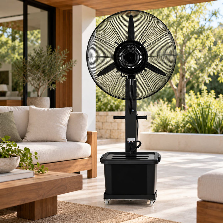 Water-Cooled Outdoor Floor Fan with Dust Removal Function Electric Atomization Cooling System