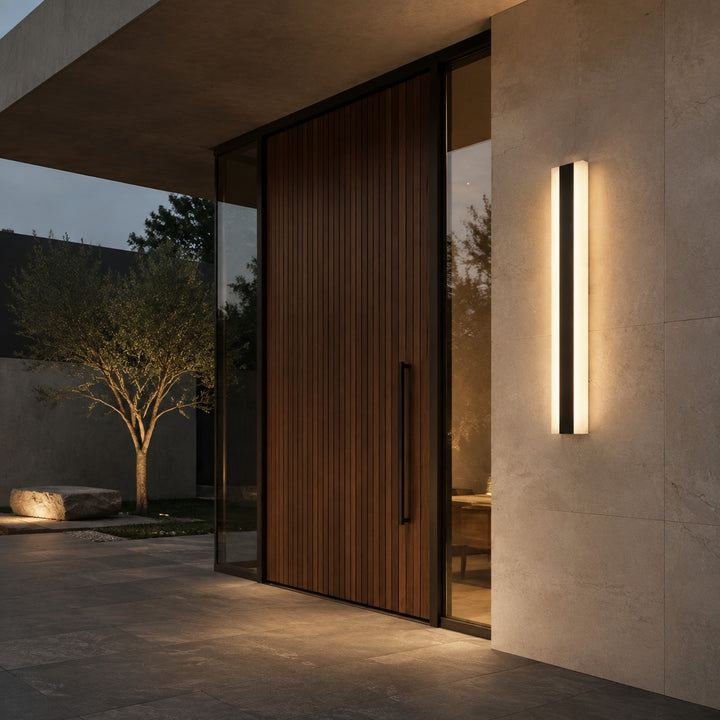 Modern Outdoor Wall Light Black Metal Wall Mounted LED Weatherproof Adjustable