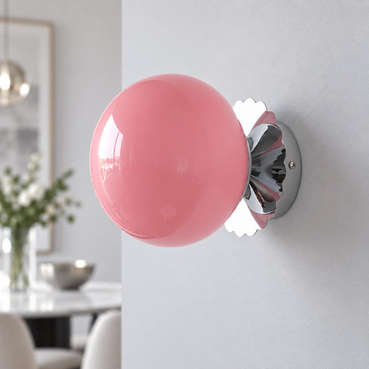Modern Wall Sconce Adjustable Wall Light Metal Fixture with Glass Shade LED Compatible