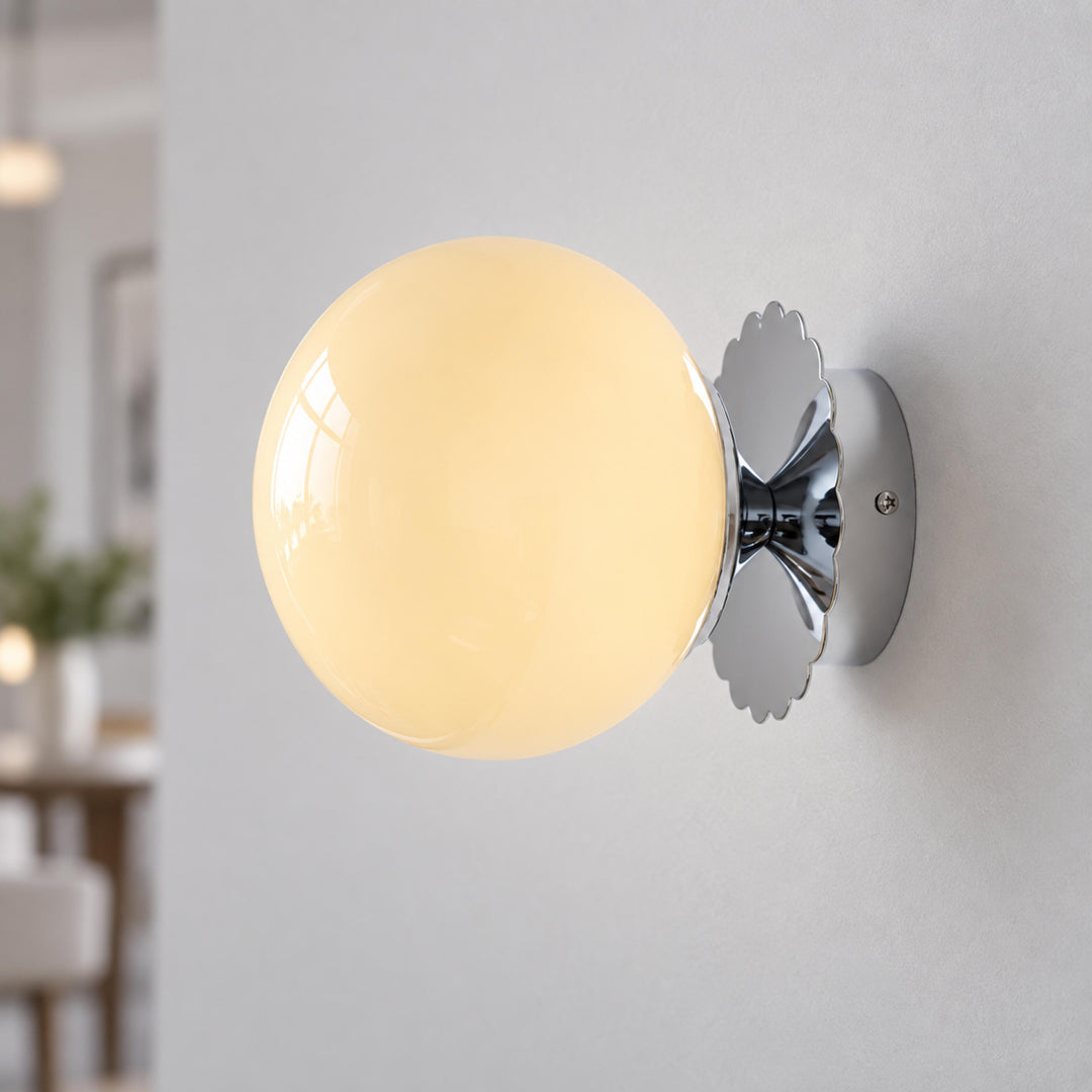 Modern Wall Sconce Adjustable Wall Light Metal Fixture with Glass Shade LED Compatible