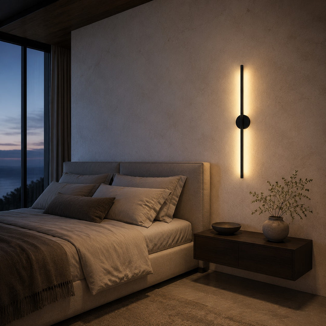 Modern Wall Sconce Lighting LED Tube Light Wall Mounted Aluminum Fixture Adjustable Size