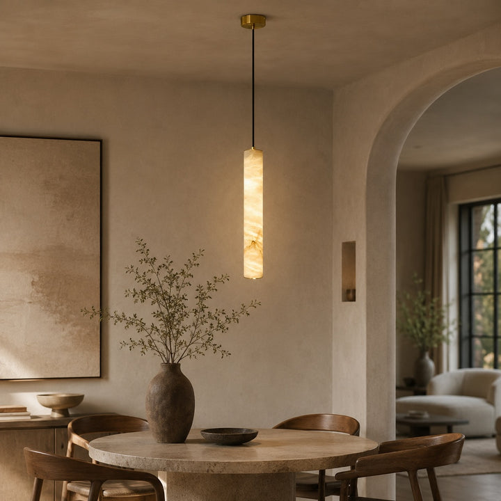 Modern Adjustable Pendant Lamp Brass or Black Metal with LED Light for Kitchen Dining Room
