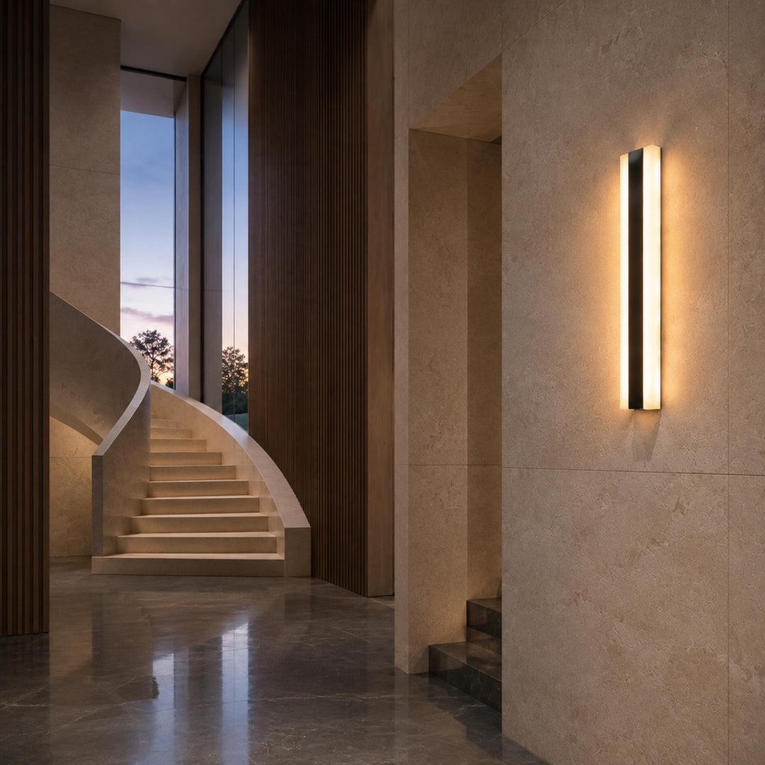 Modern Outdoor Wall Light Black Metal Wall Mounted LED Weatherproof Adjustable