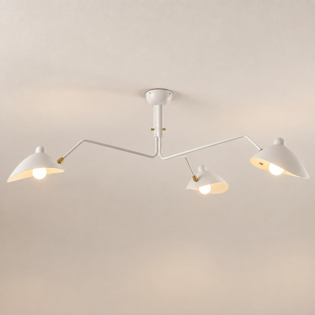 Modern Adjustable Ceiling Light Fixture Metal Design with Integrated LED Bulbs