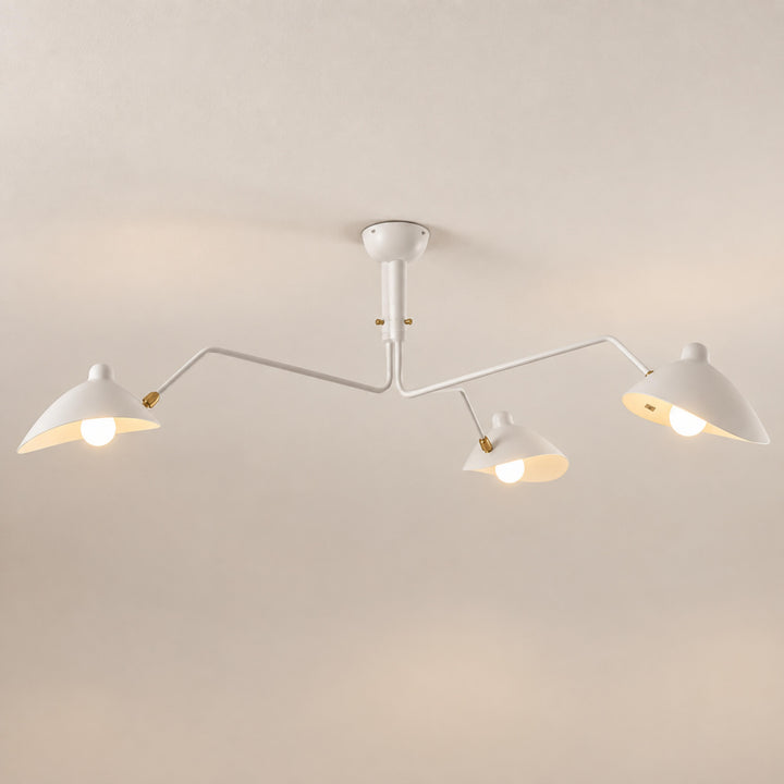 Modern Adjustable Ceiling Light Fixture Metal Design with Integrated LED Bulbs
