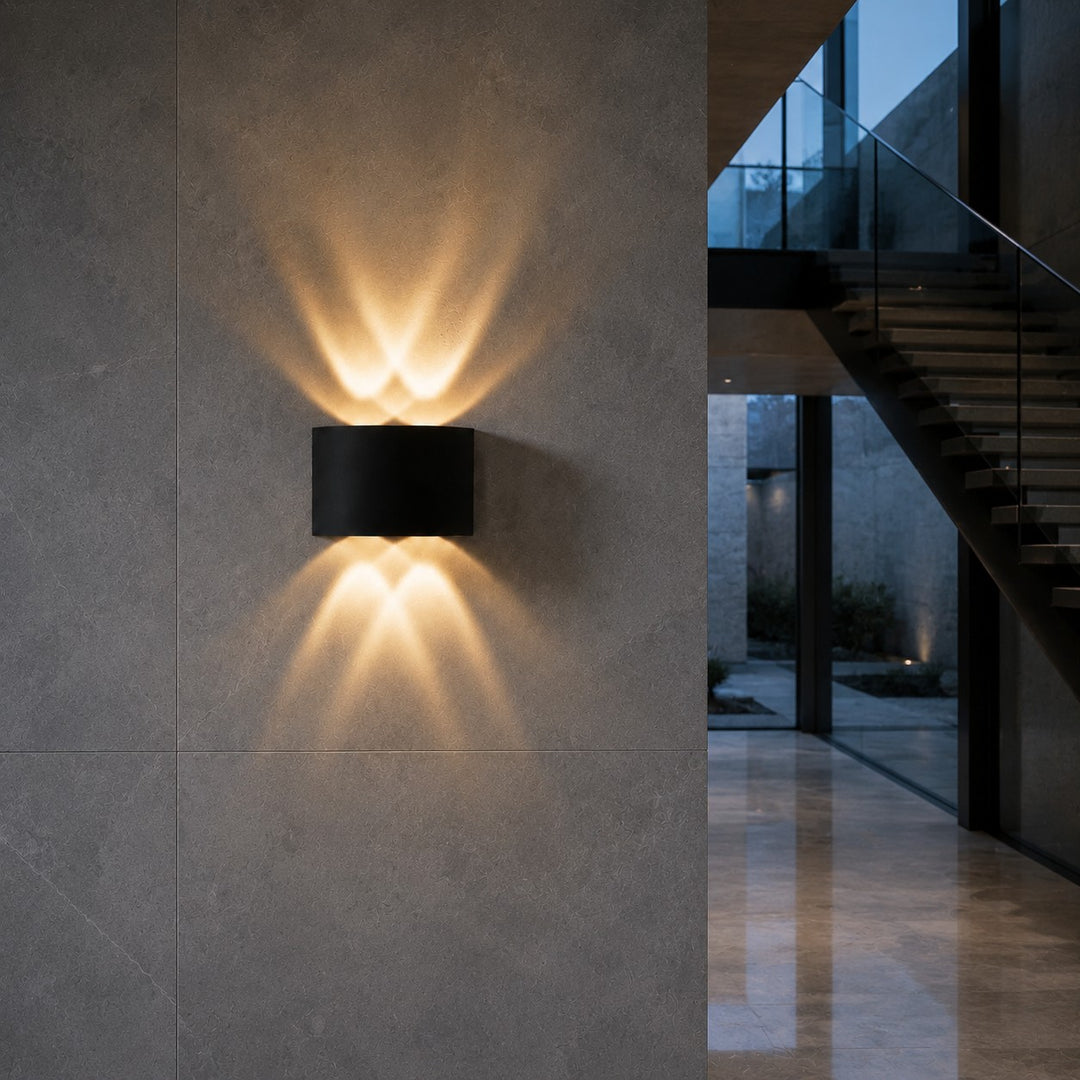 Modern Wall Light Waterproof Aluminum Up-and-Down LED Sconce for Indoor Outdoor Use