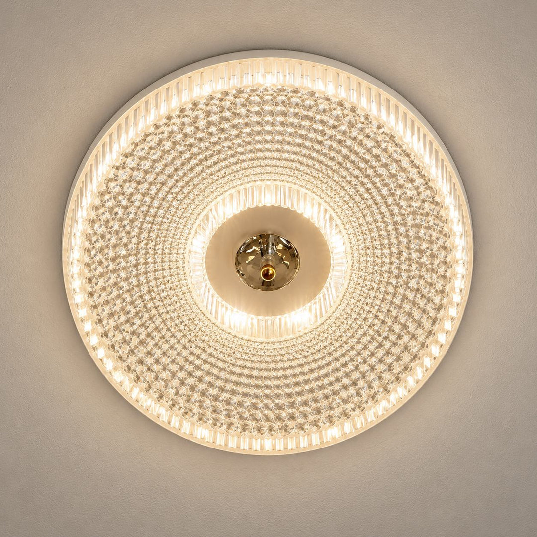 Modern LED Flush Mount Ceiling Light Aluminum Dimmable 12 Inch Diameter Energy Efficient Fixture