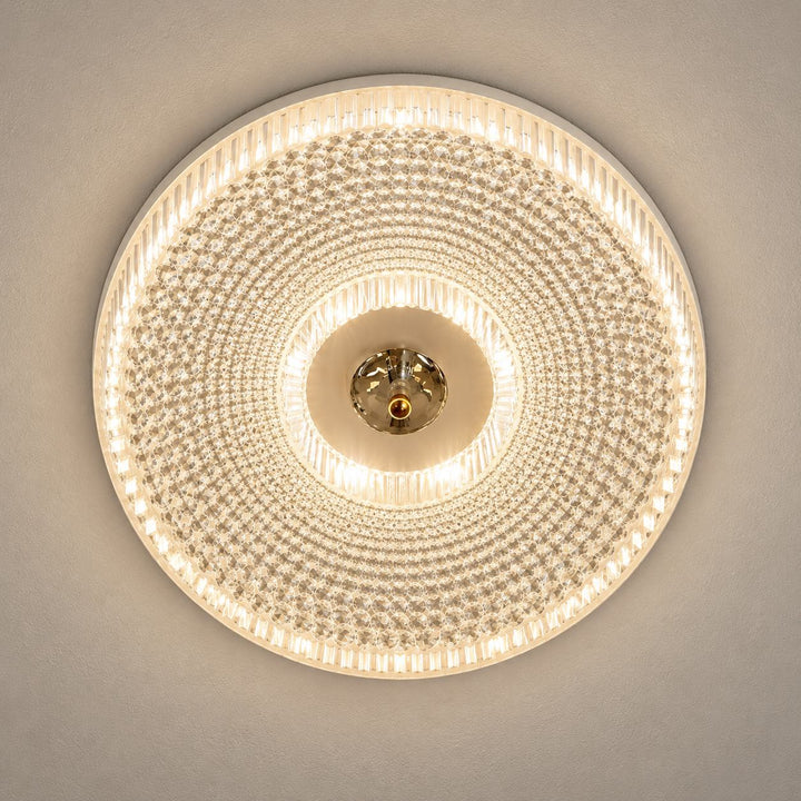 Modern LED Flush Mount Ceiling Light Aluminum Dimmable 12 Inch Diameter Energy Efficient Fixture