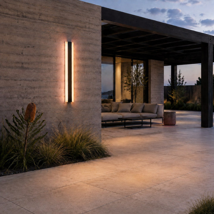 Modern Outdoor Wall Light Black Metal Wall Mounted LED Weatherproof Adjustable