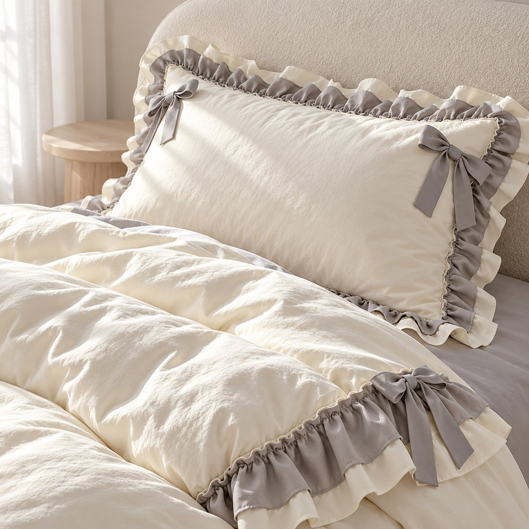 Kawaii Princess Bedding Set Full Queen Size Cotton Duvet Cover Flat Sheet Pillow Cases