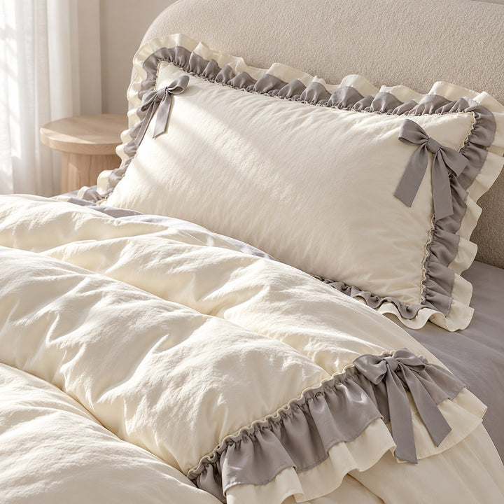 Kawaii Princess Bedding Set Full Queen Size Cotton Duvet Cover Flat Sheet Pillow Cases