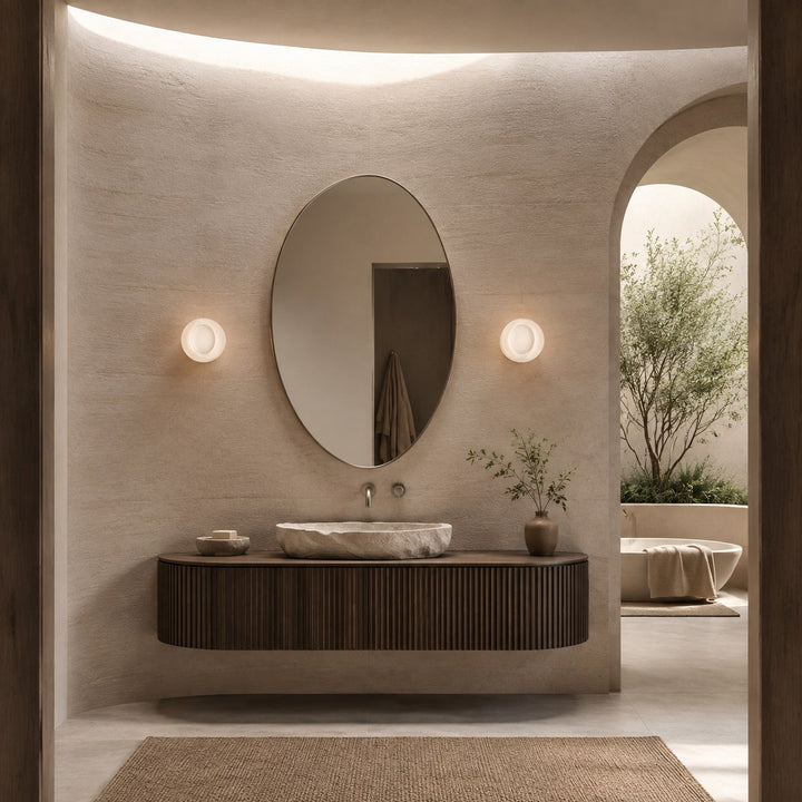 Minimalist Wall Light Wall Mounted Aluminum Circular Design LED Warm Ambient Glow