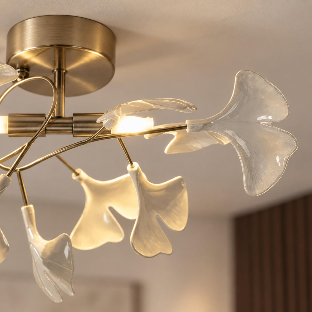 Modern Flush Mount Ceiling Light Metal Fixture with Dimmable LED 12 Inch 15W Warm White
