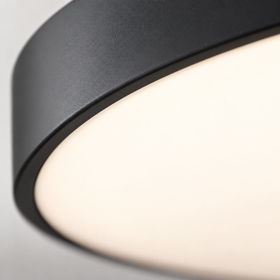 Modern Flush Mount Ceiling Light with Glass Shade and LED Lighting 12W 3000K
