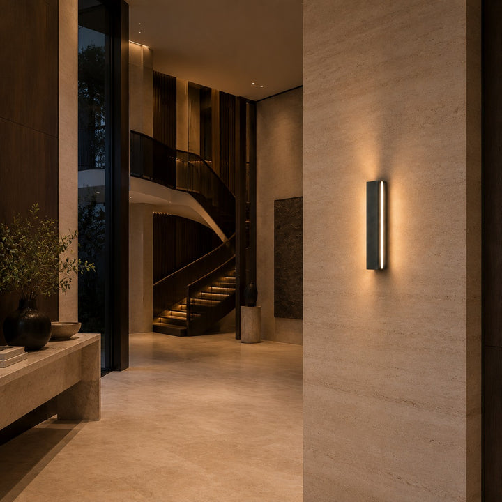 Minimalist Outdoor Wall Light Wall Mounted Aluminum LED Adjustable Color Temperature Weather-Resistant