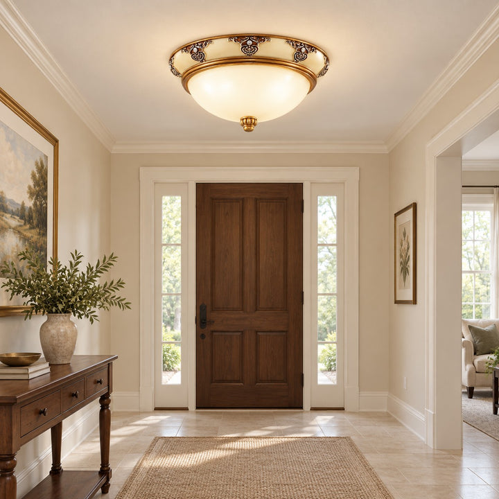 Modern Flush Mount Ceiling Light Aluminum LED Fixture 12 Inch Diameter for Bright Illumination