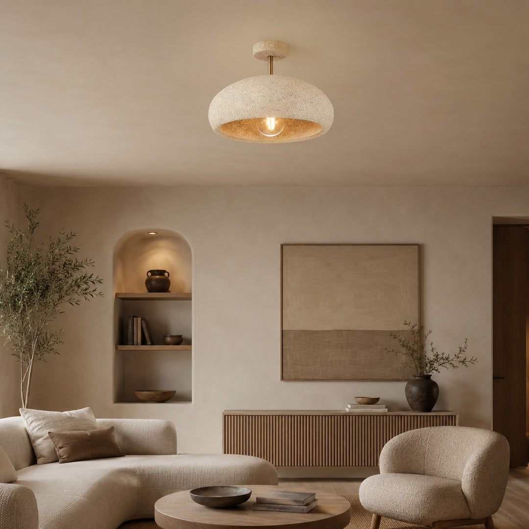 Modern Flush Mount Ceiling Light Iron Construction LED 4W Adjustable Color Temperature
