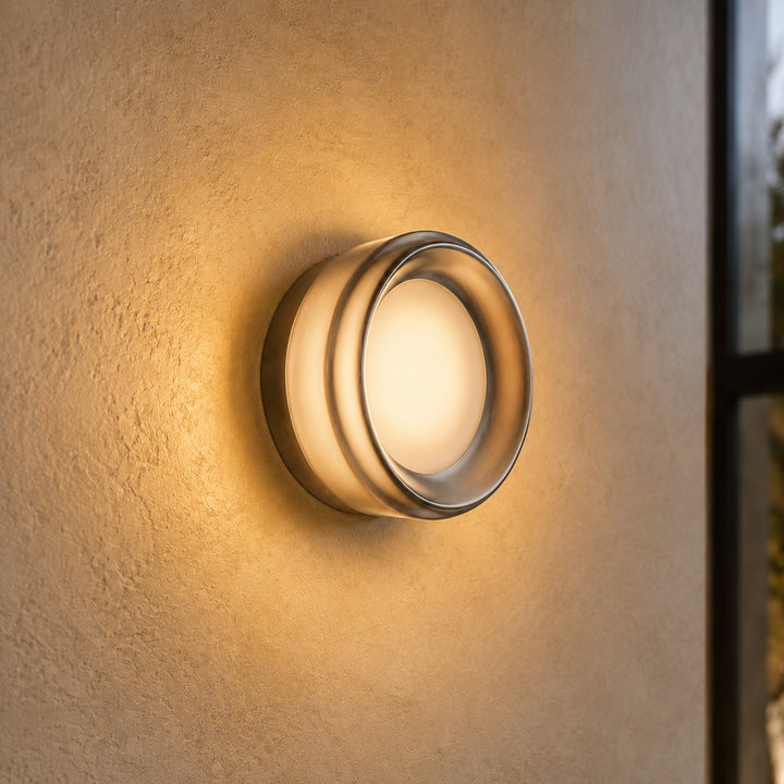 Minimalist Wall Light Wall Mounted Aluminum Circular Design LED Warm Ambient Glow
