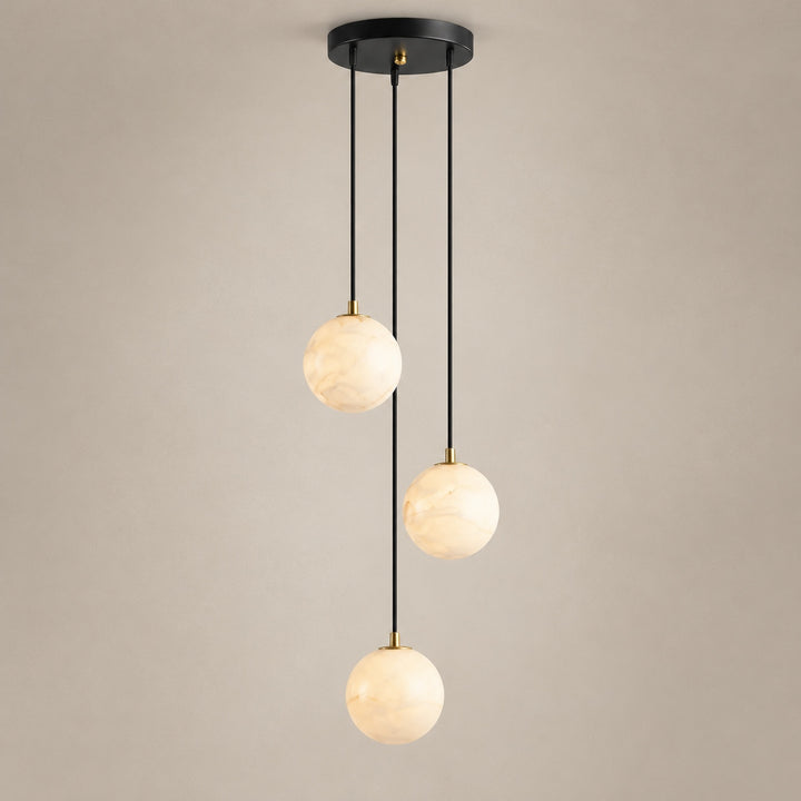Modern Cluster Chandelier Light Wall Mounted Alabaster Glass LED Dimmable Fixture