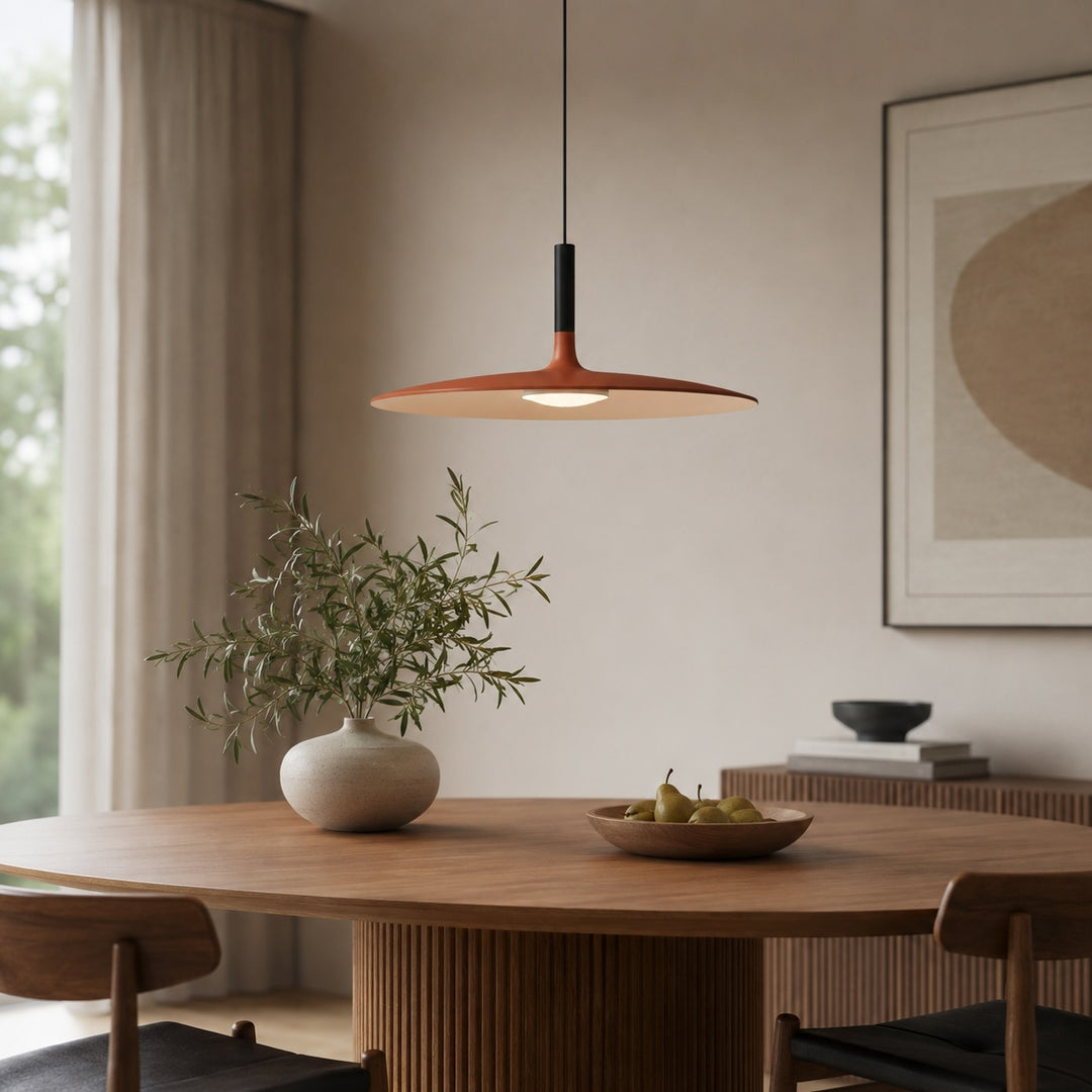 Modern Pendant Light Hanging Fixture in Concrete with Dimmable LED for Kitchen Island Lighting