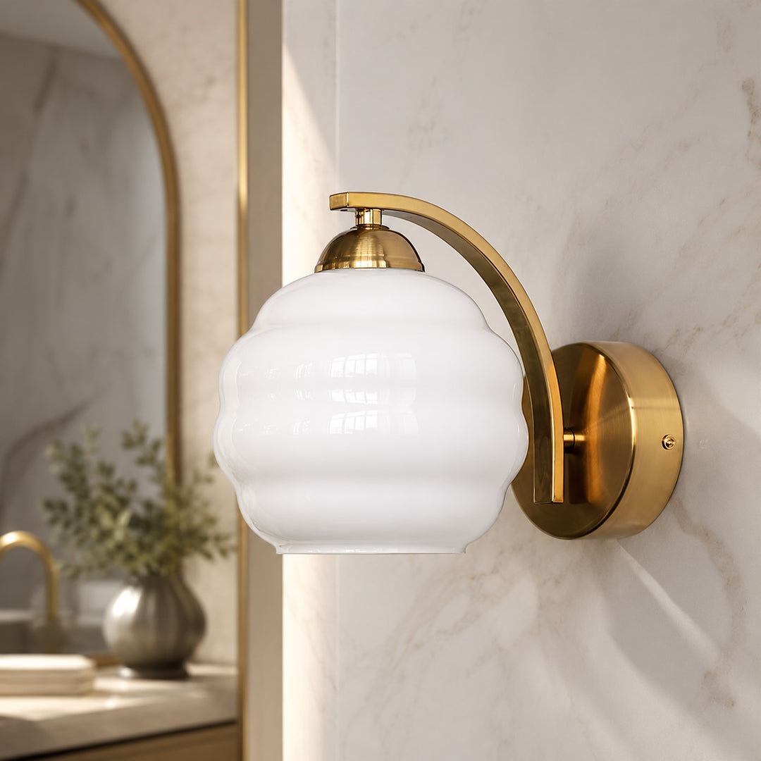 Modern Wall Light Adjustable Sconce Light Metal Glass E26/E27 Base Dimmable Warm Ambience