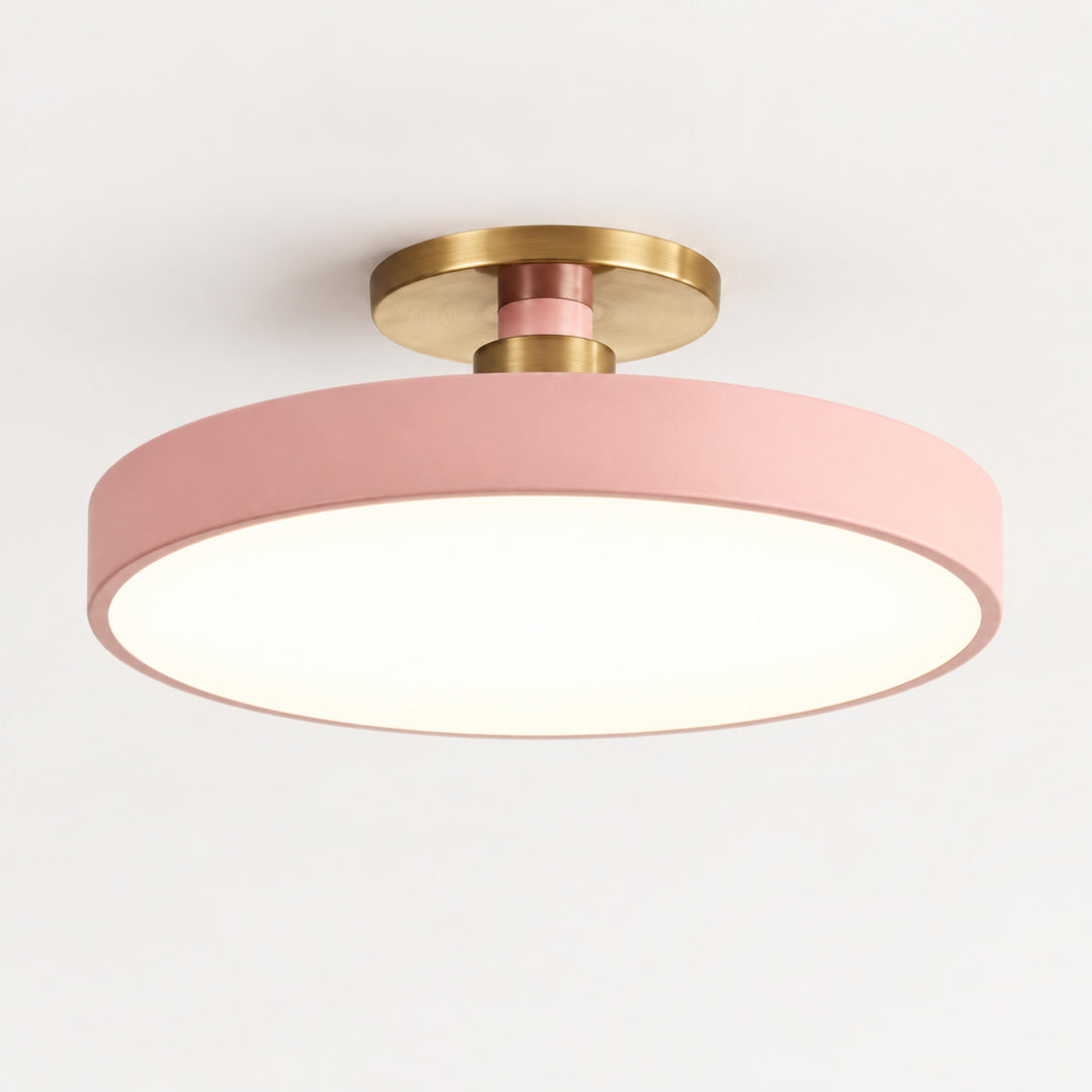 Modern Flush Mount Ceiling Light with Glass Shade and LED Lighting 12W 3000K