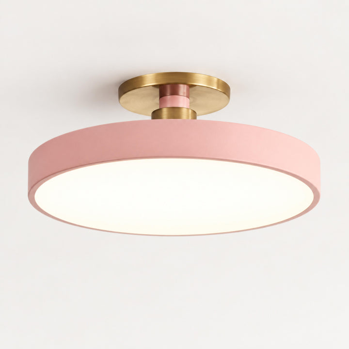 Modern Flush Mount Ceiling Light with Glass Shade and LED Lighting 12W 3000K