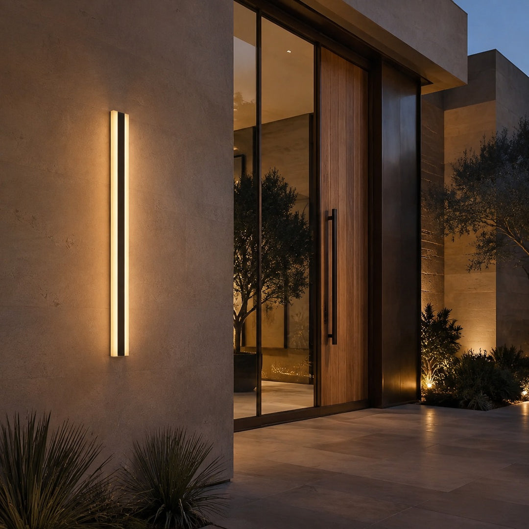 Modern Outdoor Wall Light Black Metal Wall Mounted LED Weatherproof Adjustable
