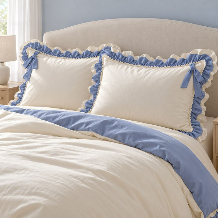 Kawaii Princess Bedding Set Full Queen Size Cotton Duvet Cover Flat Sheet Pillow Cases