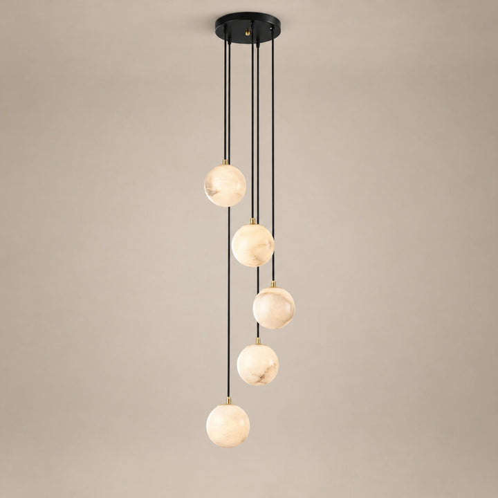 Modern Cluster Chandelier Light Wall Mounted Alabaster Glass LED Dimmable Fixture