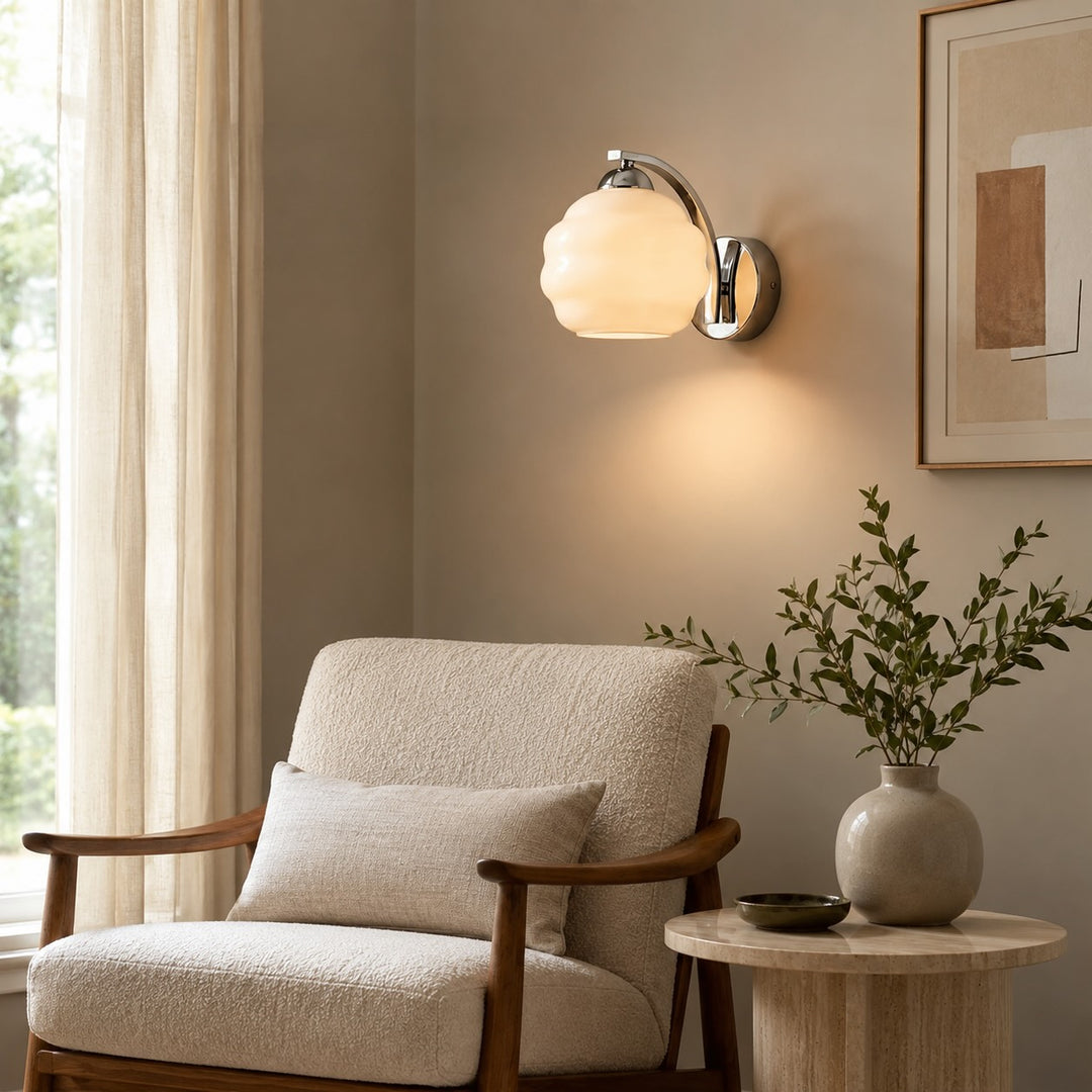 Modern Wall Light Adjustable Sconce Light Metal Glass E26/E27 Base Dimmable Warm Ambience