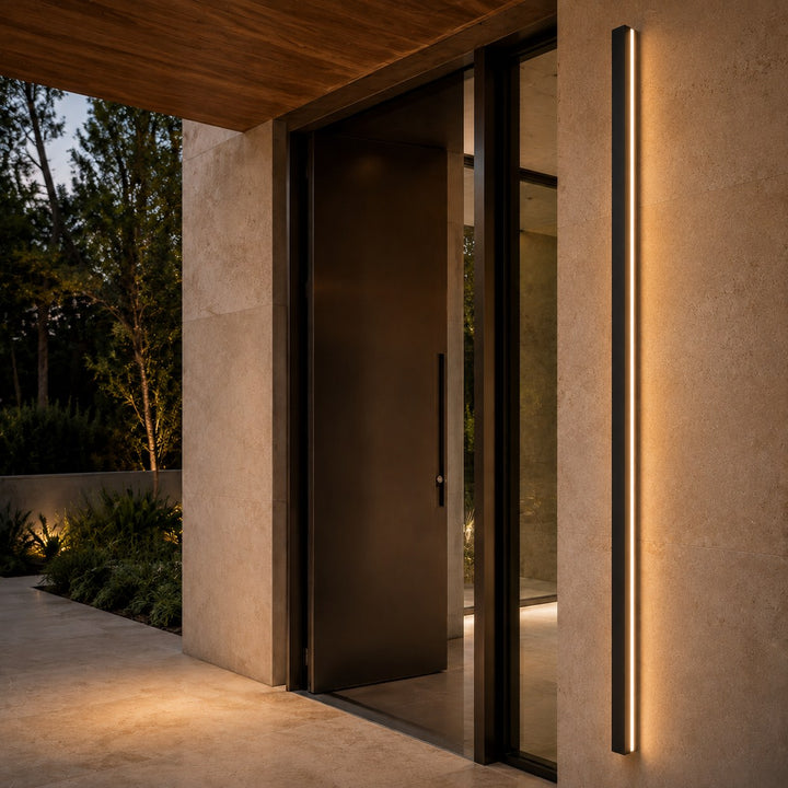 Minimalist Outdoor Wall Light Wall Mounted Aluminum LED Adjustable Color Temperature Weather-Resistant