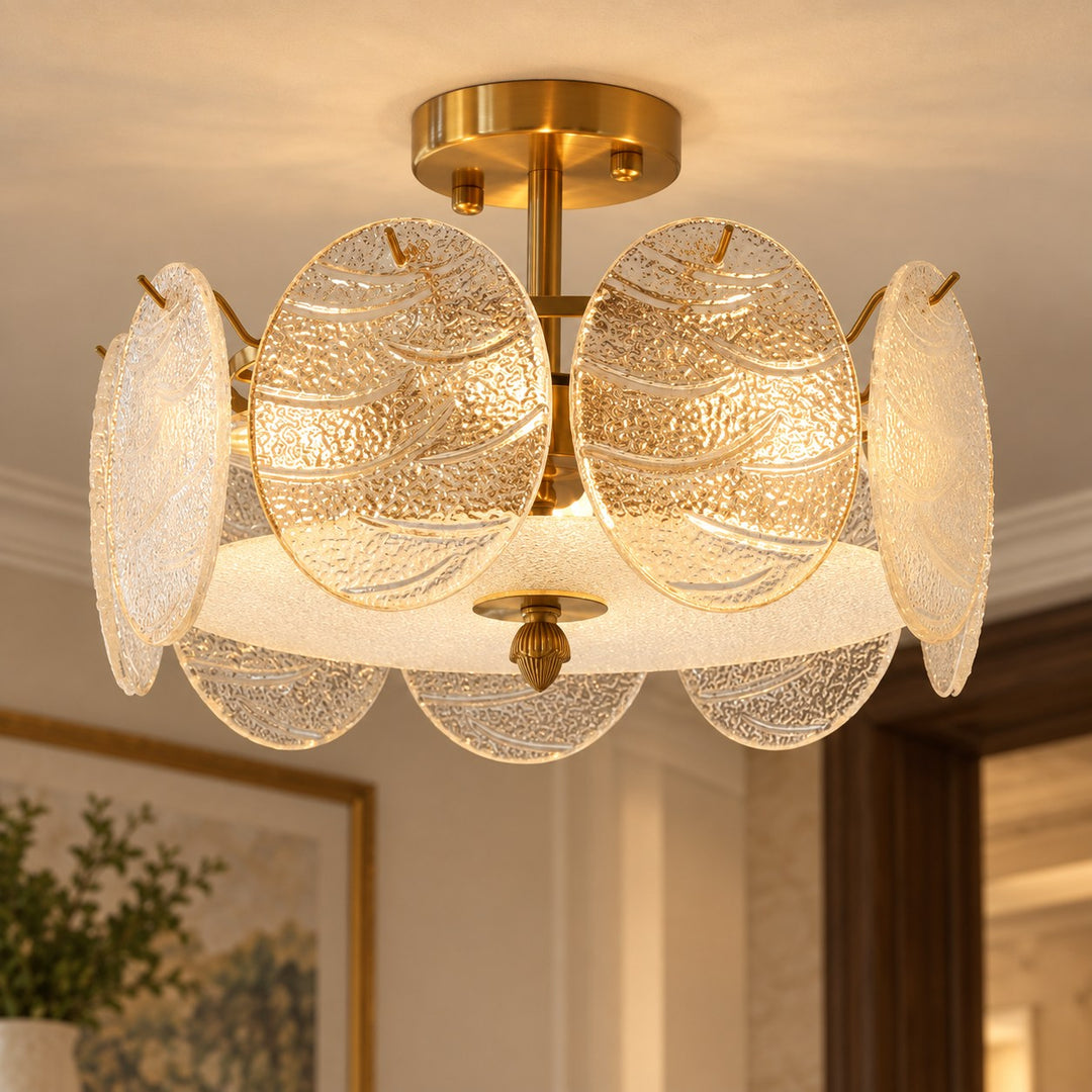 Modern Flush Mount Ceiling Light Fixture Metal LED Light for Home Office Space