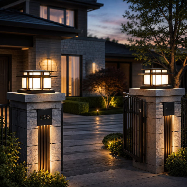 Modern Outdoor Wall Light Waterproof Metal Acrylic Adjustable LED for Gardens and Pathways