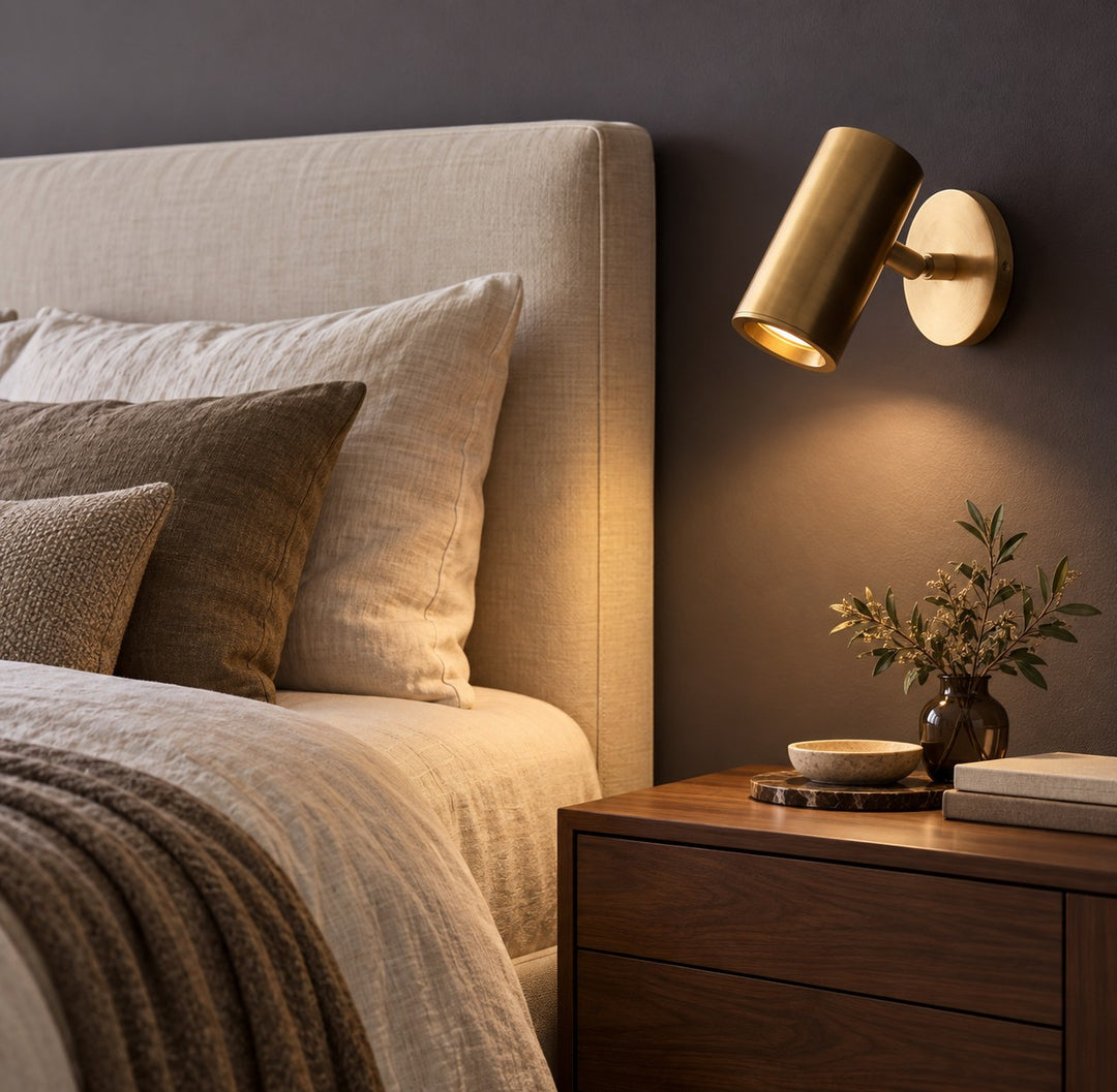 Modern Brass GU10 Wall Sconce – Indoor Wall Light for Bedroom & Hallway