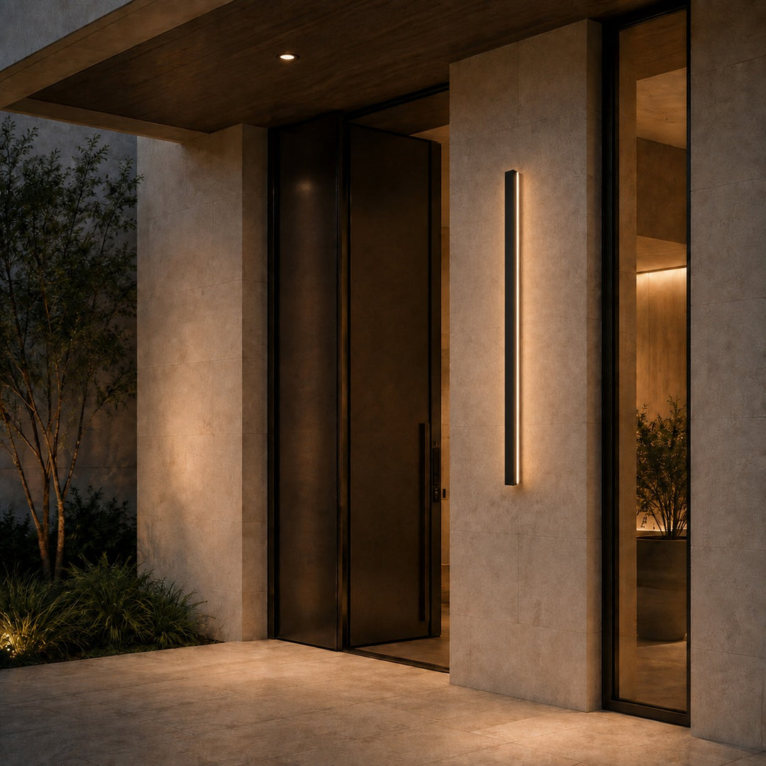 Minimalist Outdoor Wall Light Wall Mounted Aluminum LED Adjustable Color Temperature Weather-Resistant