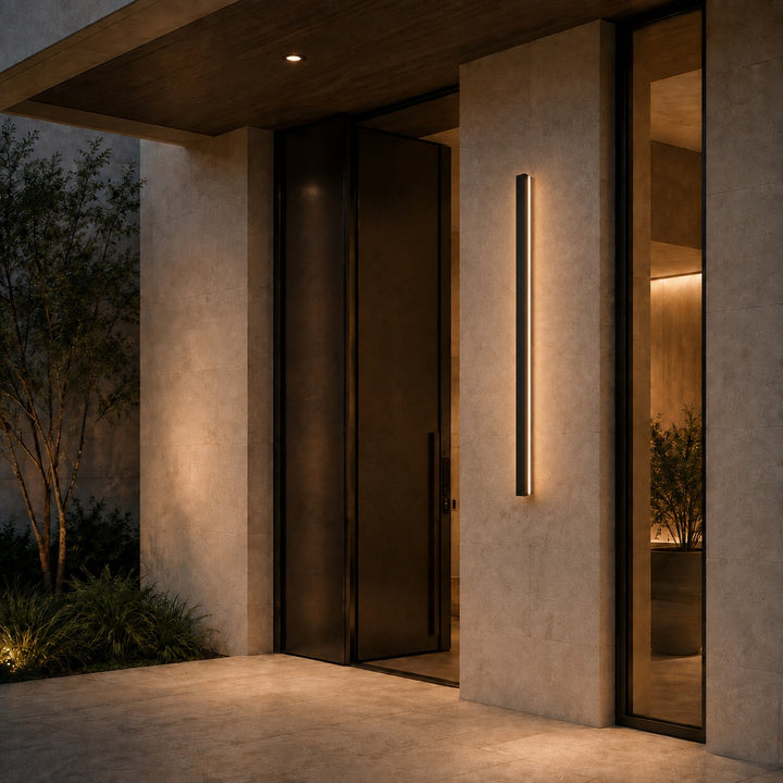 Minimalist Outdoor Wall Light Wall Mounted Aluminum LED Adjustable Color Temperature Weather-Resistant