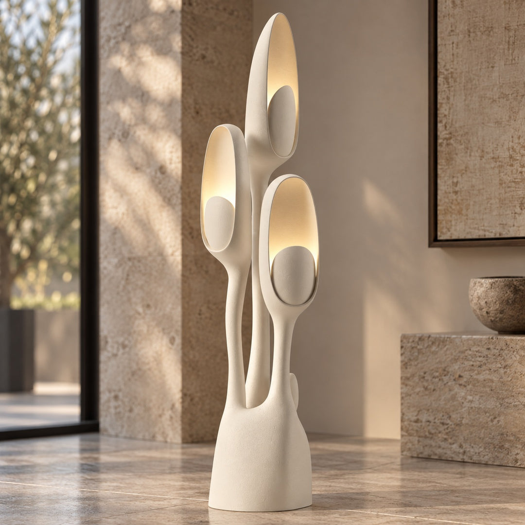 Modern Floor Lamp Adjustable LED Light Metal and Fiberglass for Indoor Use