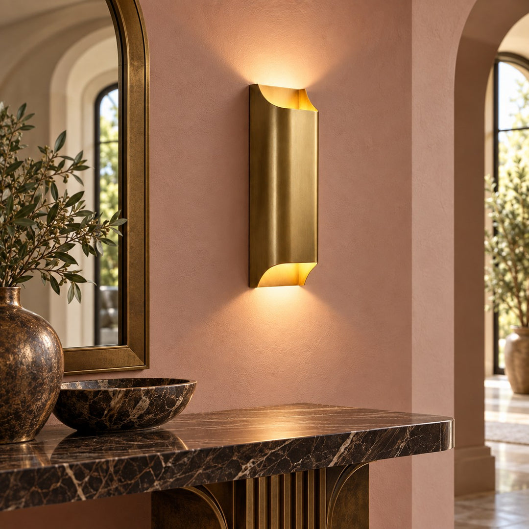 Modern Brass Up & Down Wall Light Sconce – Dual G9 Indoor Wall Fixture