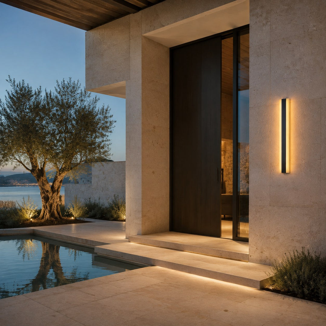 Modern Outdoor Wall Light Black Metal Wall Mounted LED Weatherproof Adjustable
