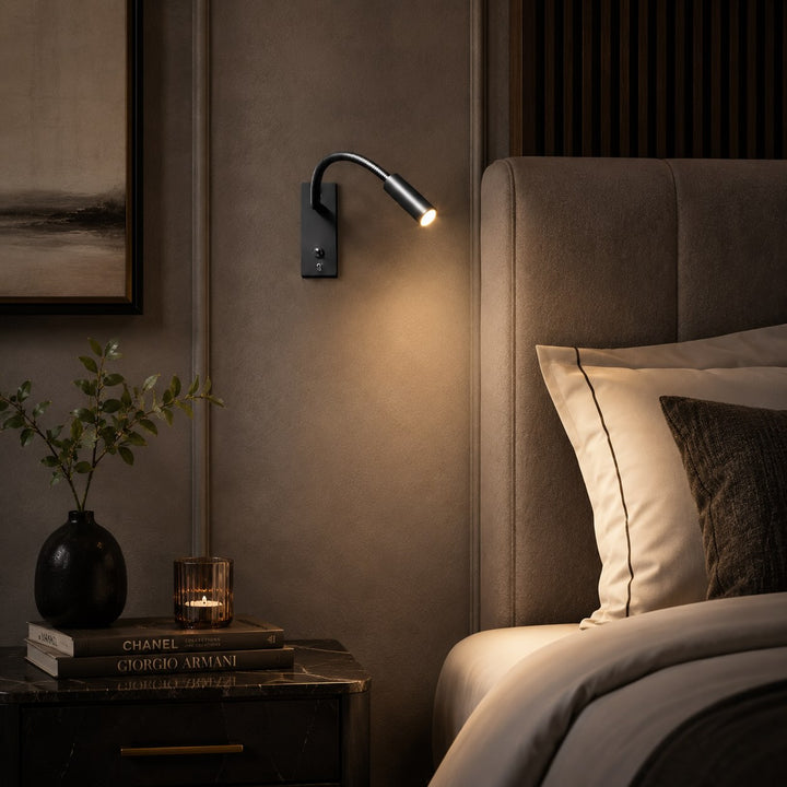 Industrial Wall Light Adjustable Gooseneck Aluminum Integrated LED Task Lamp 3000K Warm White