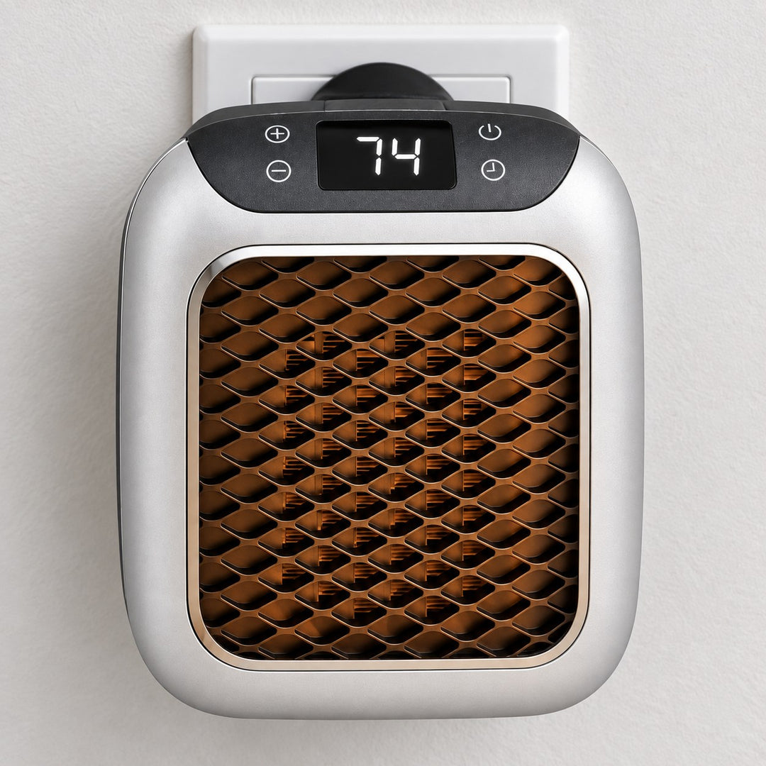 Compact Modern Fan Heater Adjustable Thermostat 800W Efficient Warmth for Personal Spaces