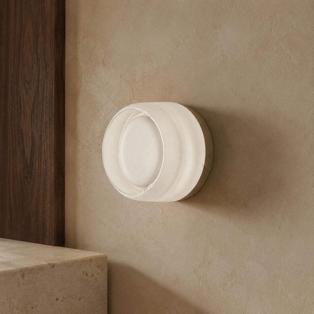 Minimalist Wall Light Wall Mounted Aluminum Circular Design LED Warm Ambient Glow