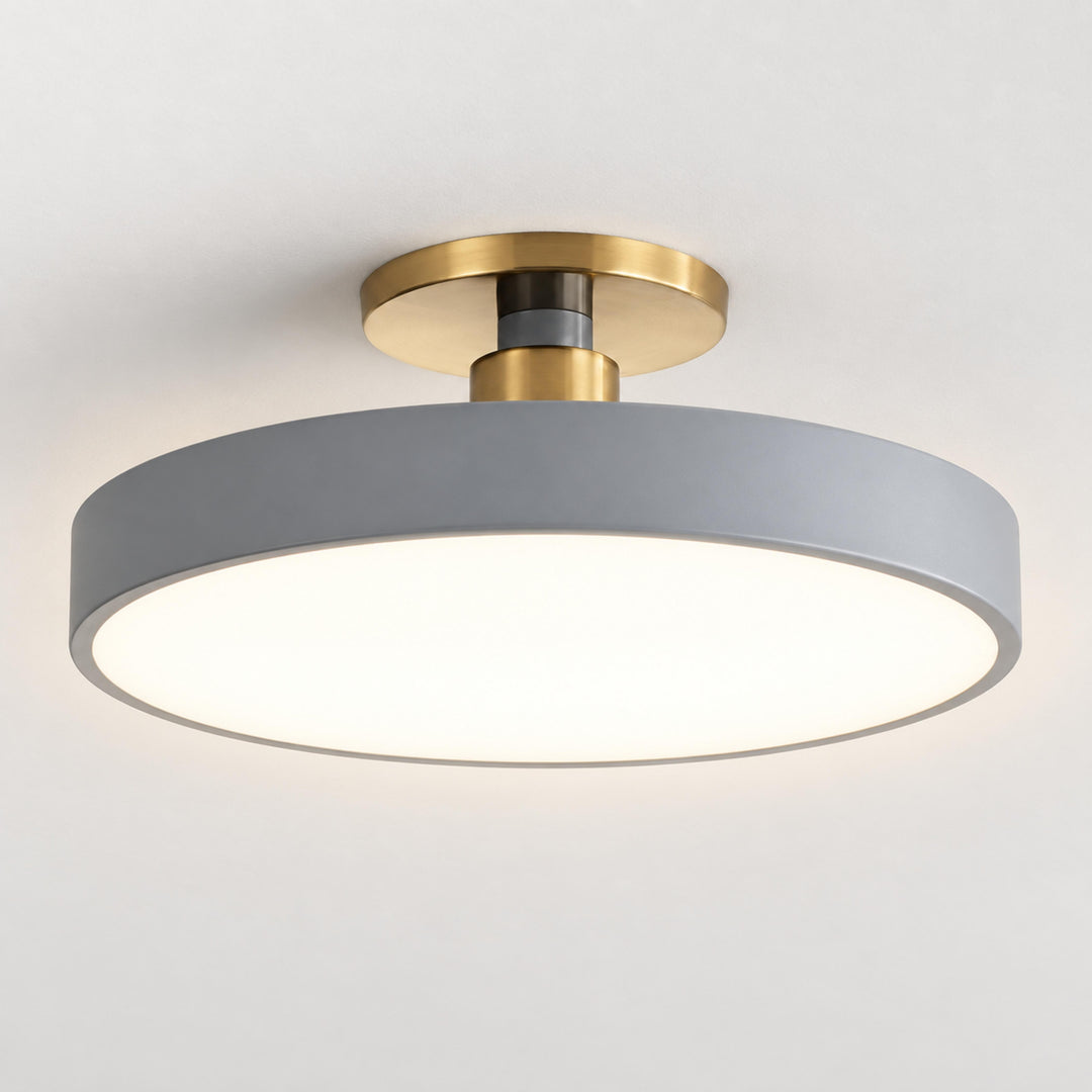 Modern Flush Mount Ceiling Light with Glass Shade and LED Lighting 12W 3000K
