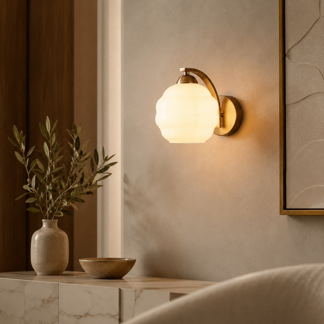 Modern Wall Light Adjustable Sconce Light Metal Glass E26/E27 Base Dimmable Warm Ambience