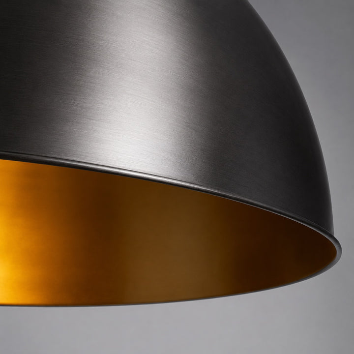 Large Modern Bronze Dome Pendant Light Adjustable Metal Hanging Fixture for Kitchen Island Dining Room
