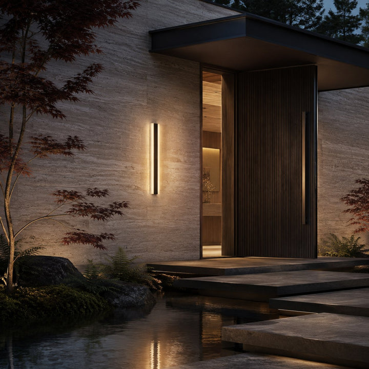 Modern Outdoor Wall Light Black Metal Wall Mounted LED Weatherproof Adjustable