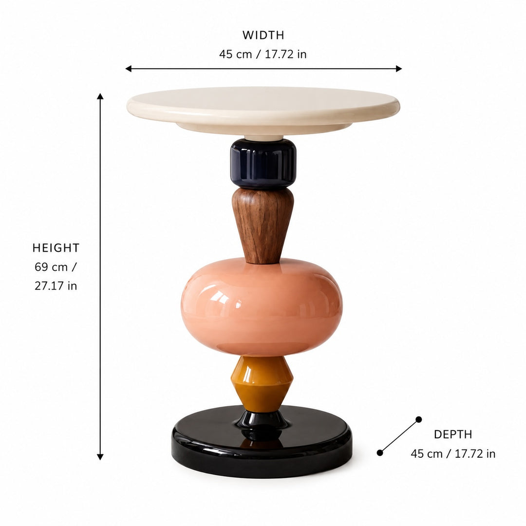 Scandinavian Style Modular Side Table Lightweight Wooden Accent Table with Versatile Design