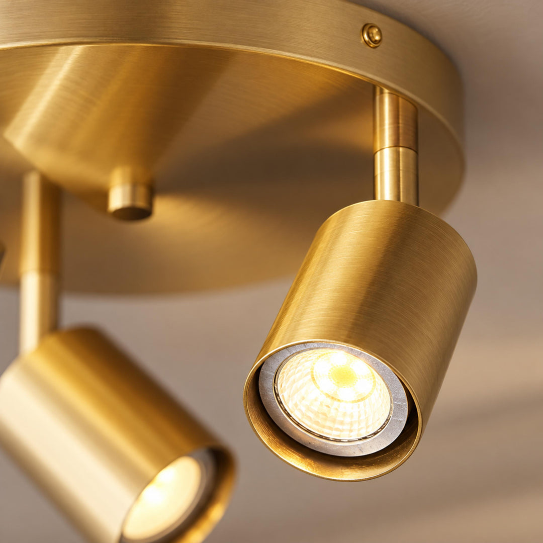 Modern Flush Mount Ceiling Light Metal LED 12 Inch Diameter 800 Lumens Warm White