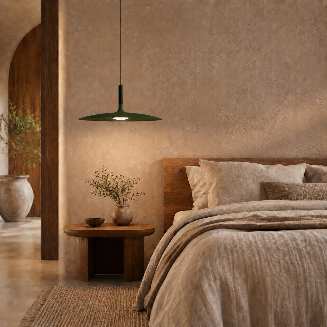 Modern Pendant Light Hanging Fixture in Concrete with Dimmable LED for Kitchen Island Lighting